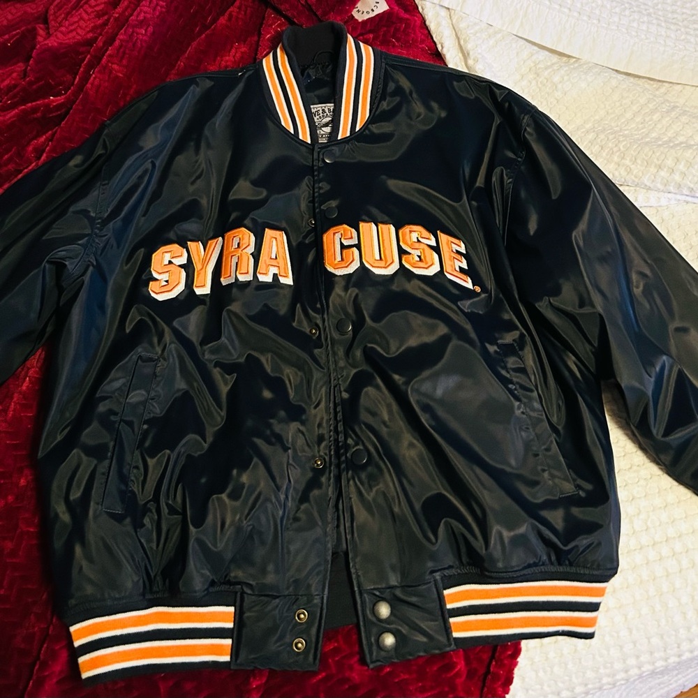 Steve & Barry's Black Syracuse Bomber Jacket